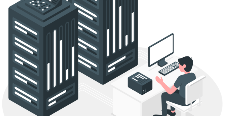 Illustration einer Server-Infrastruktur für vServer in Österreich